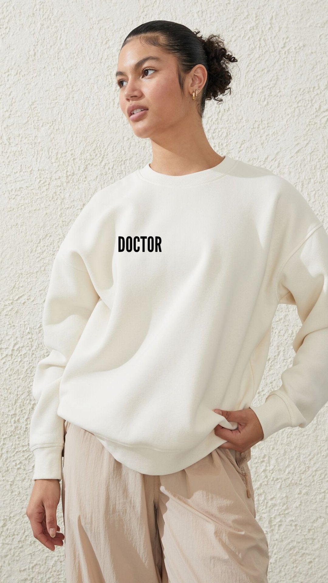 Hi, my name is "DOCTOR______" Luxury Unisex Sweatshirt - The Woman Doctor